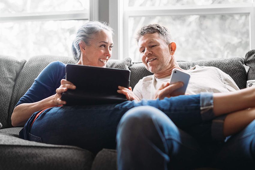 Couple on couch